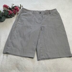 Striped Cotton Blend Shorts - Blue & White~ Size 14~ Summertime Wear